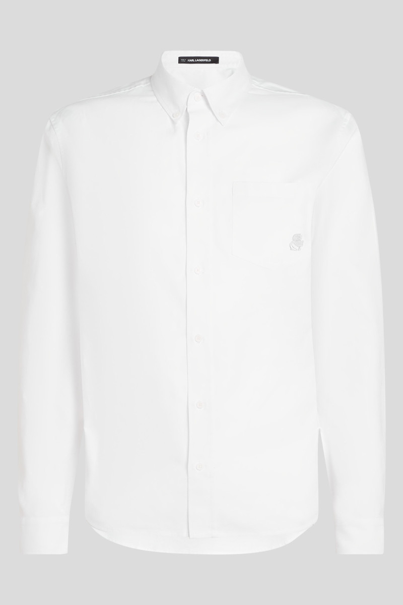 Košeľa Karl Lagerfeld Kameo Shirt W/ Pocket White