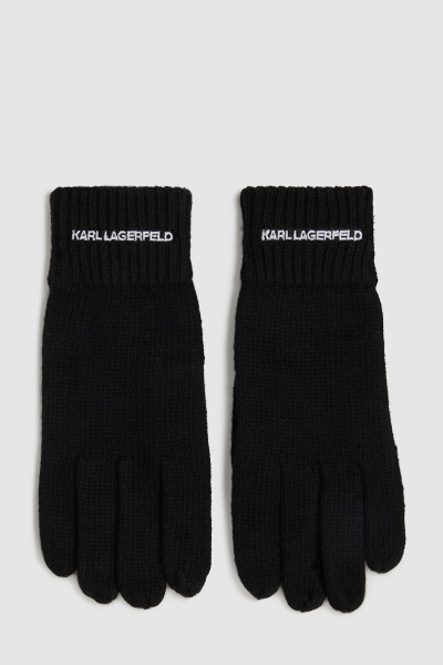 KESZTYŰ KARL LAGERFELD K/ESSENTIAL LOGO KNIT GLOVES - Kép 1