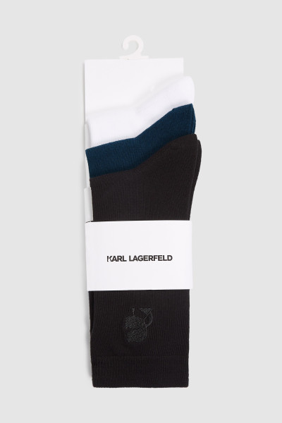 ZOKNI KARL LAGERFELD K/KAMEO LOGO SOCK 3P - Kép 3