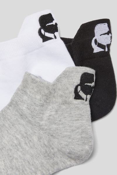 ZOKNI KARL LAGERFELD K/KAMEO LOGO SNEAKER SOCK 3P - Kép 3