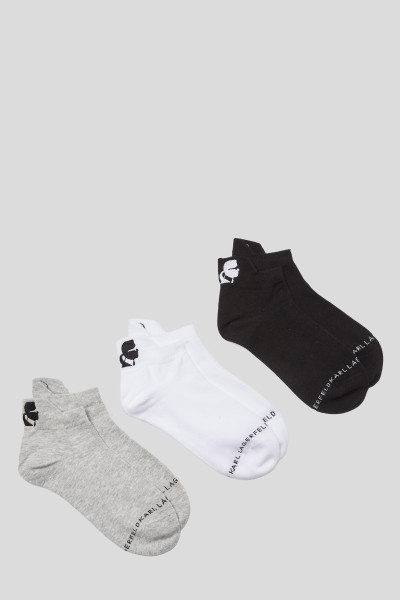ZOKNI KARL LAGERFELD K/KAMEO LOGO SNEAKER SOCK 3P - Kép 1