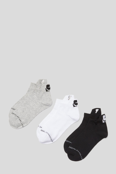 ZOKNI KARL LAGERFELD K/KAMEO LOGO SNEAKER SOCK 3P - Kép 2