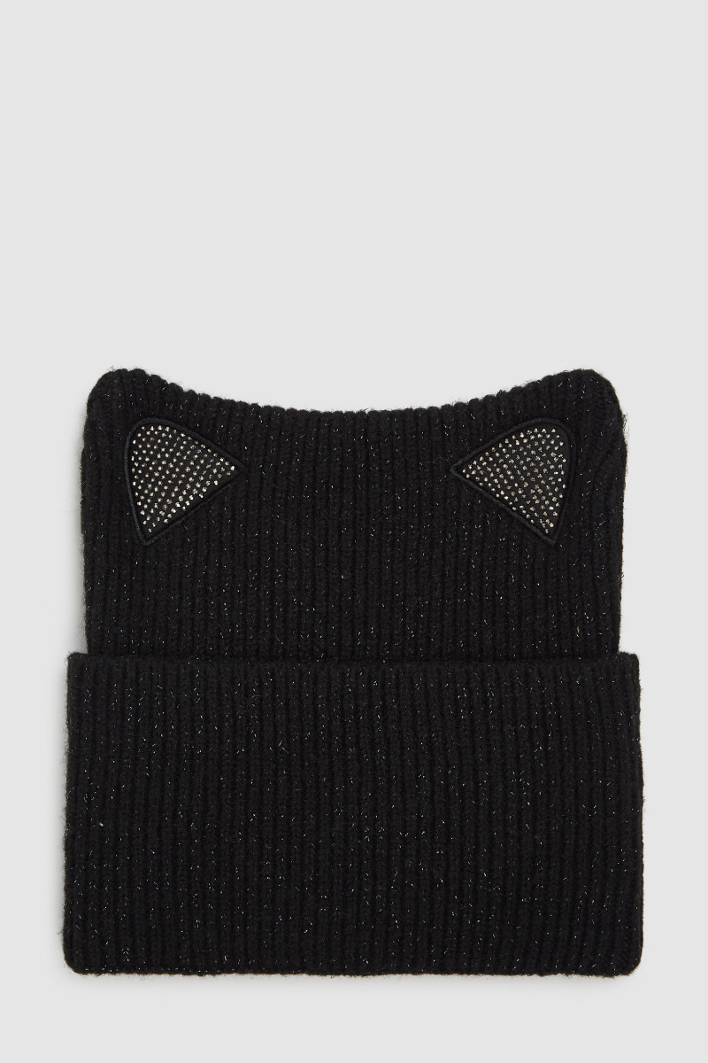 Sapka Karl Lagerfeld K/Essential Choup Rh Beanie Gp Black
