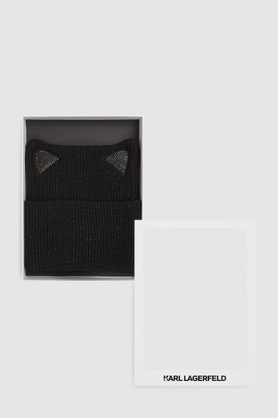 SAPKA KARL LAGERFELD K/ESSENTIAL CHOUP RH BEANIE GP - Kép 4