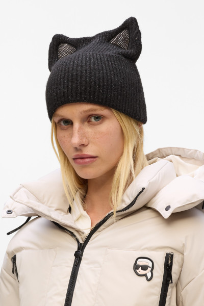 SAPKA KARL LAGERFELD K/ESSENTIAL CHOUP RH BEANIE GP - Kép 5