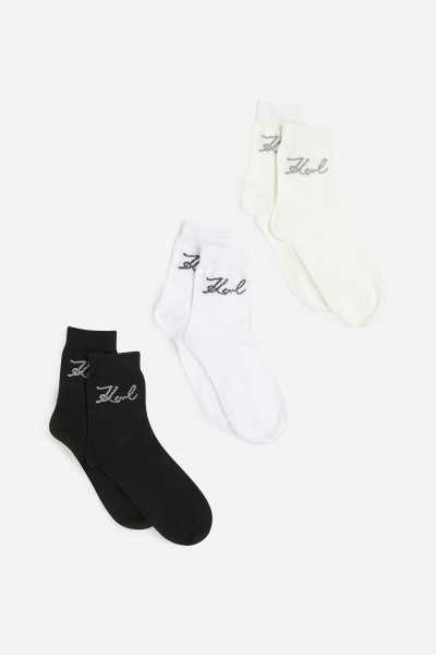 ZOKNI KARL LAGERFELD K/SIGNATURE LOGO SOCK 3P - Kép 1