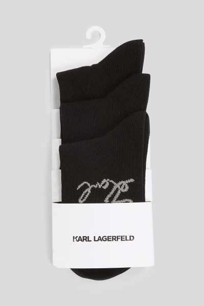 ZOKNI KARL LAGERFELD K/SIGNATURE LOGO SOCK 3P - Kép 4
