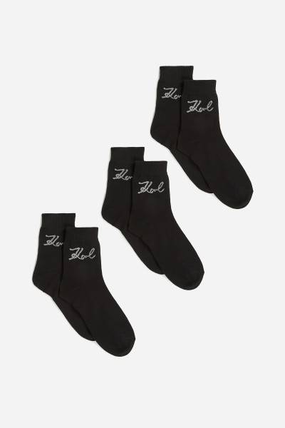 ZOKNI KARL LAGERFELD K/SIGNATURE LOGO SOCK 3P - Kép 1