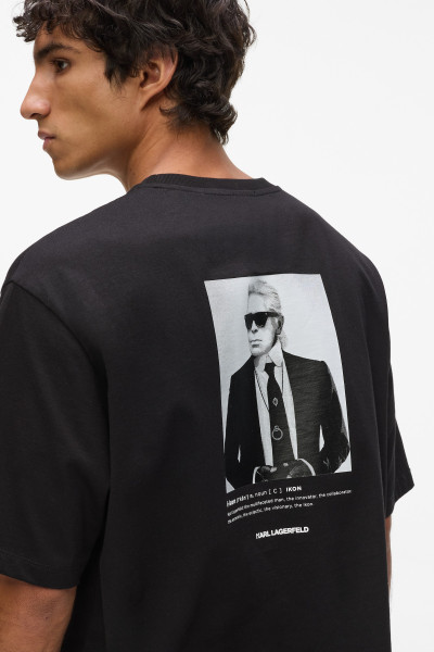 PÓLÓ KARL LAGERFELD KARL ARTWORK T-SHIRT - Kép 3