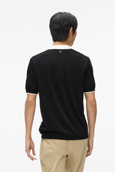 PULÓVER KARL LAGERFELD CONTRAST COLLAR KNITTED POLO - Kép 2