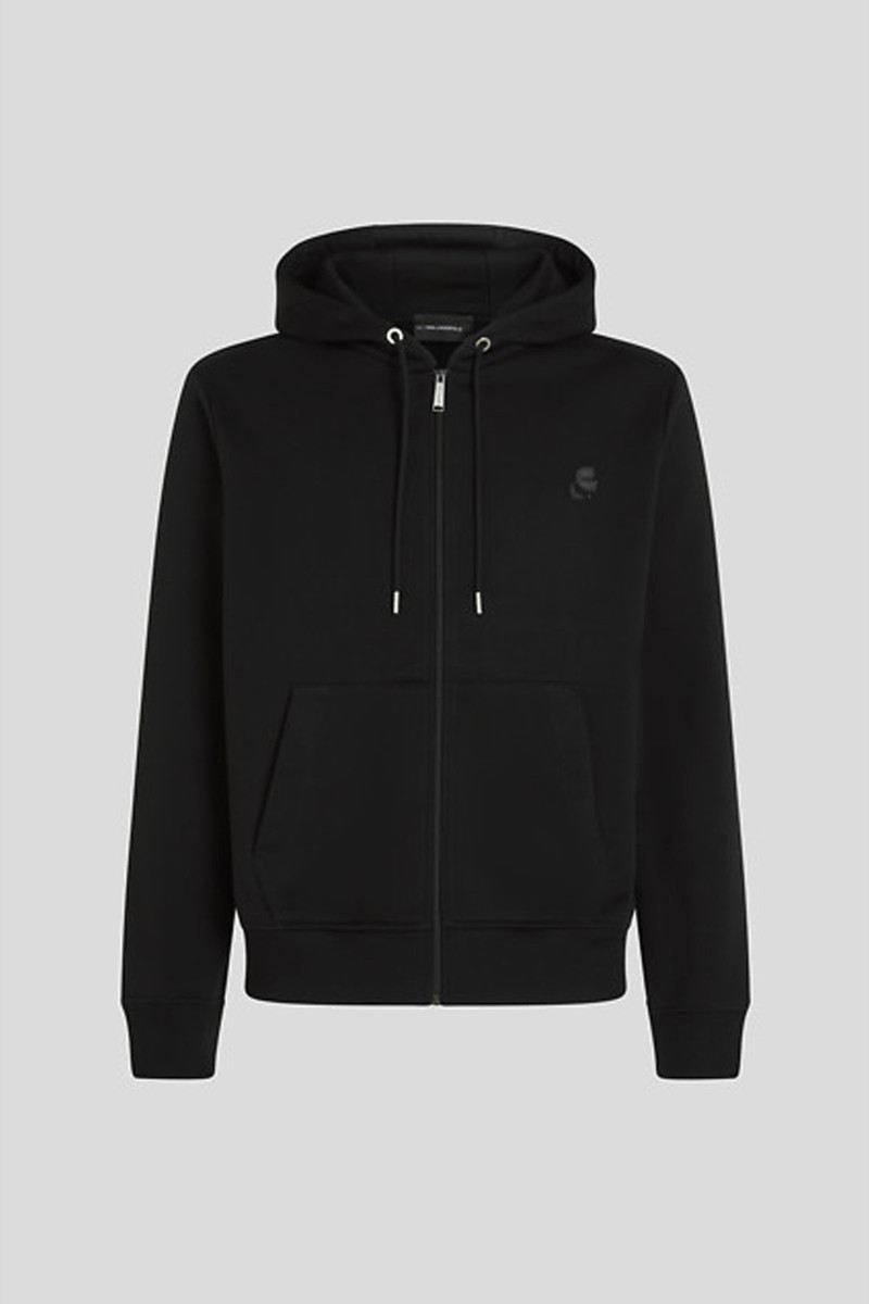 Mikina Karl Lagerfeld Kameo Logo Zip Up Black