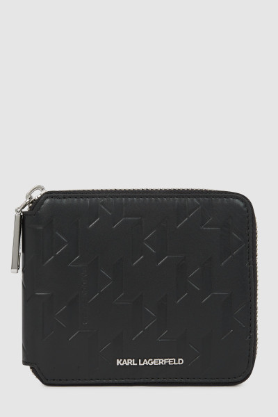 PÉNZTÁRCA KARL LAGERFELD K/LOOM LEATHER ZIP WALLET - Kép 1