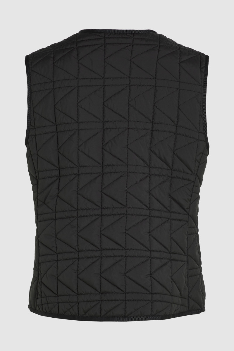 Vesta Karl Lagerfeld K Quilt Lightweight Gilet Black