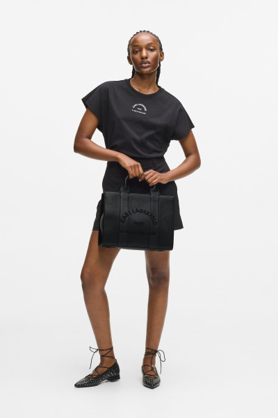 RETIKÜL KARL LAGERFELD K/RSG MD SQUARE TOTE PEB EMB - Kép 5