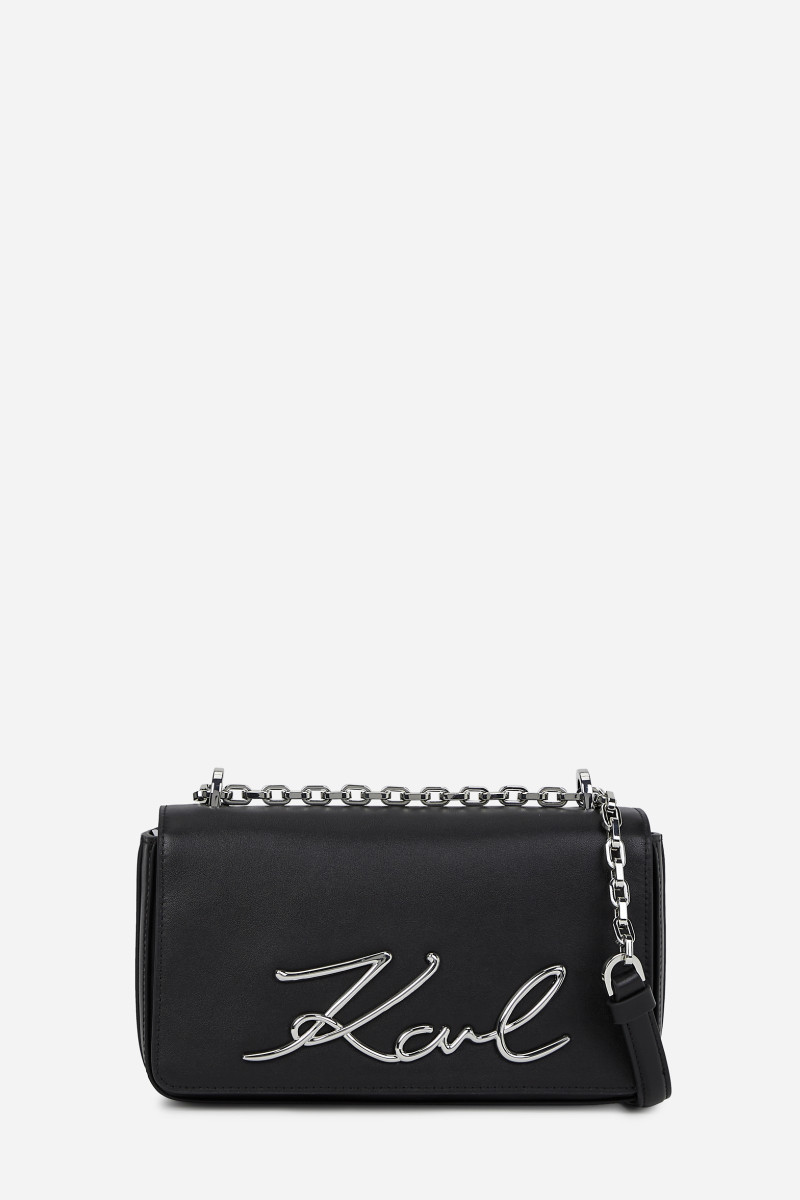 Kabelka Karl Lagerfeld K/Signature 2.0 Slim Sm Cb Black-Nickel
