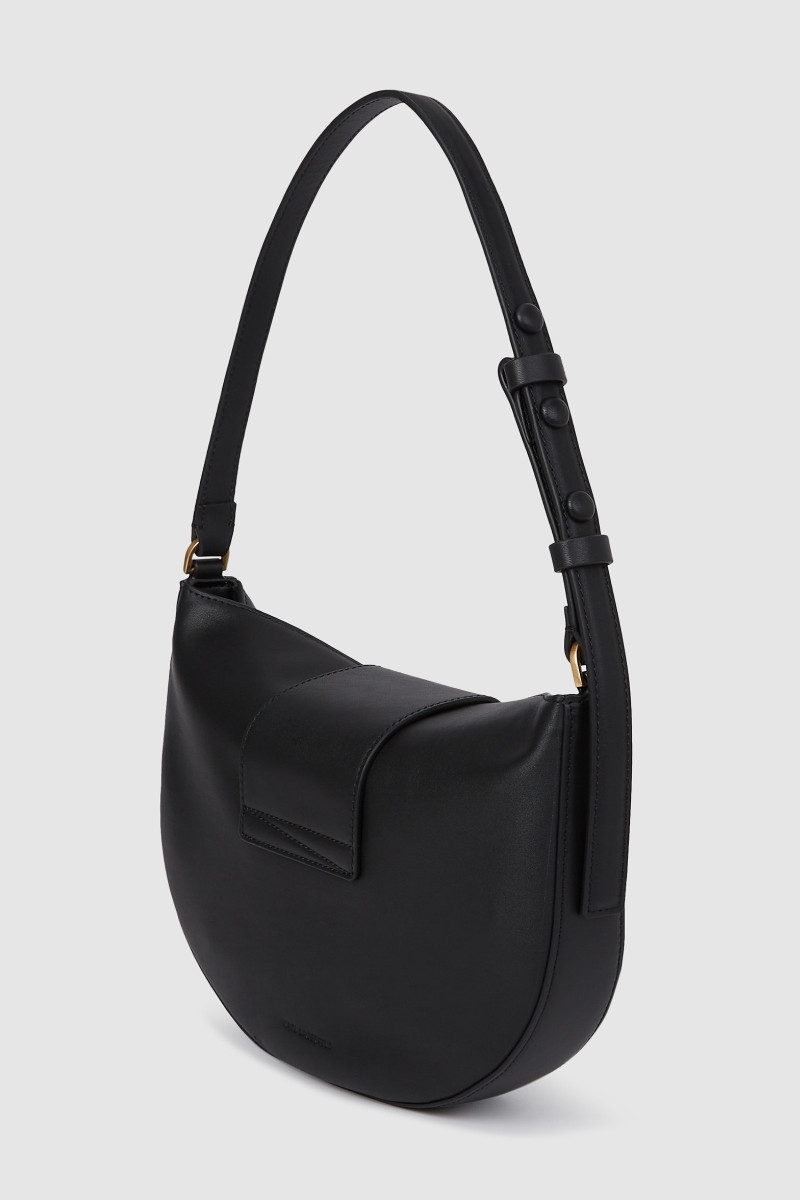 Kabelka Karl Lagerfeld K/Signature Fl Halfmoon Shb Black/Gold