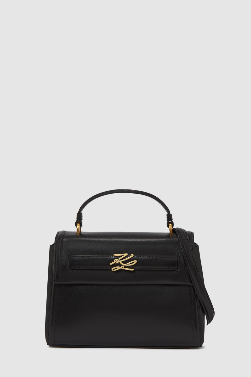 Kabelka Karl Lagerfeld K/Autograph Sm Top Handle Blck Black/Gold