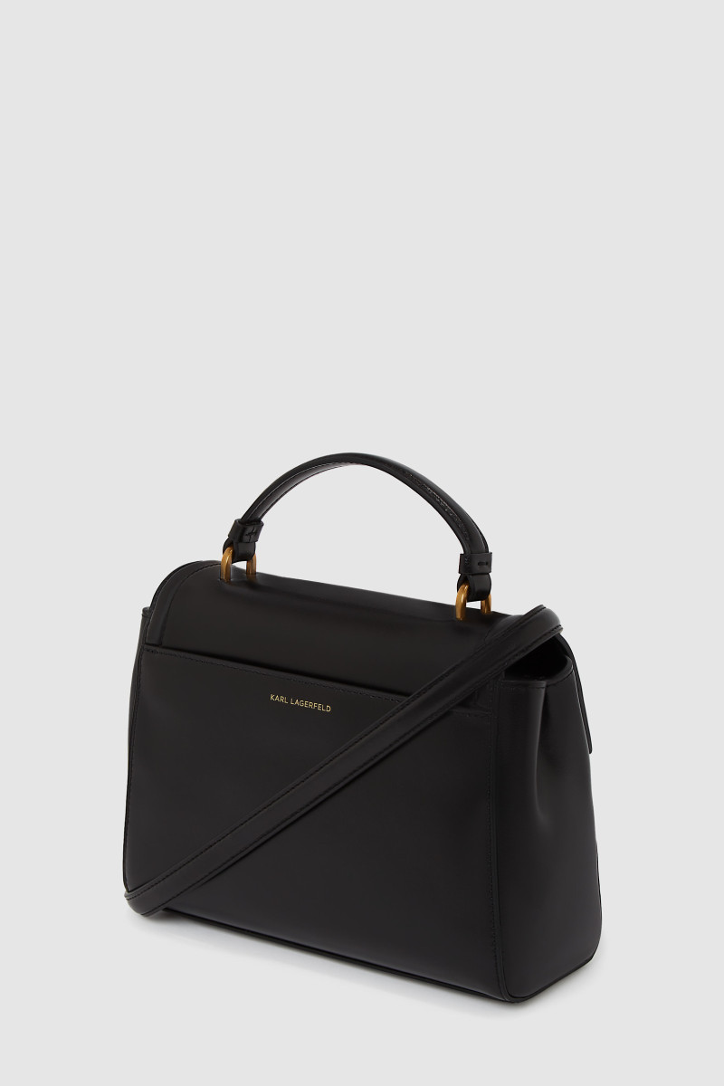 Kabelka Karl Lagerfeld K/Autograph Sm Top Handle Blck Black/Gold