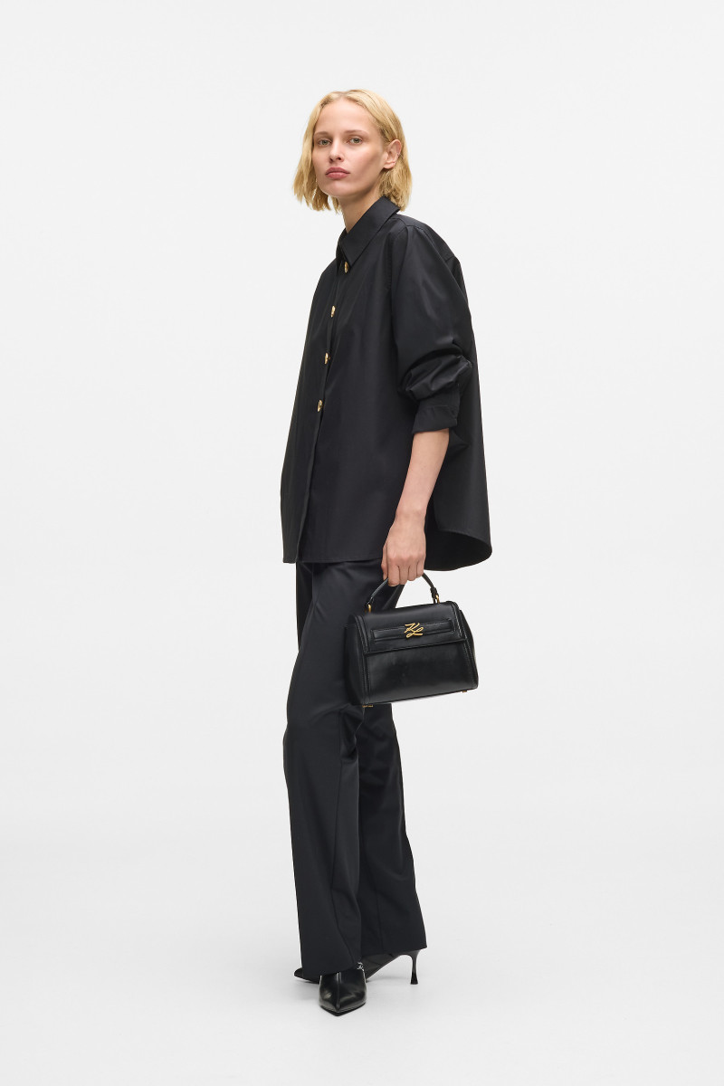 Kabelka Karl Lagerfeld K/Autograph Sm Top Handle Blck Black/Gold