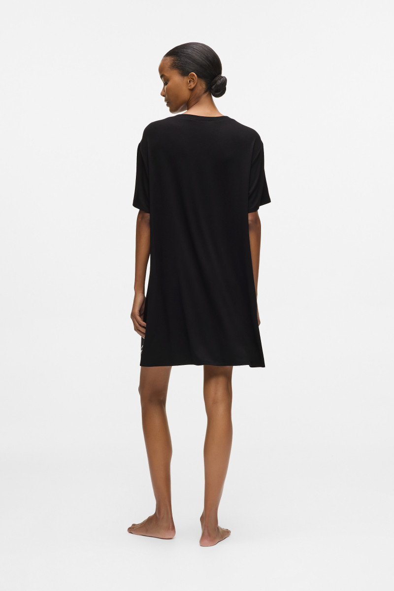 Pyžamo Karl Lagerfeld Signature T-Shirt Pj Dress Black