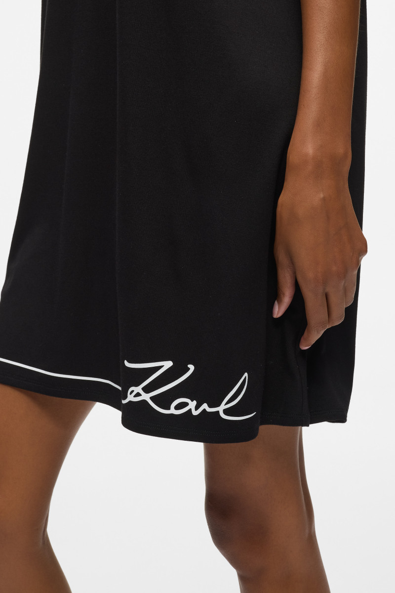 Pyžamo Karl Lagerfeld Signature T-Shirt Pj Dress Black