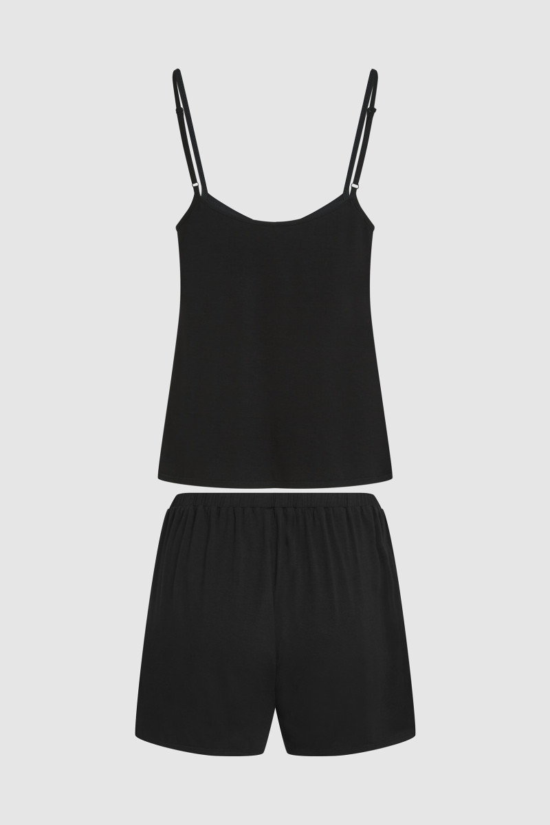 Pyžamo Karl Lagerfeld Signature Short Pj Set Black