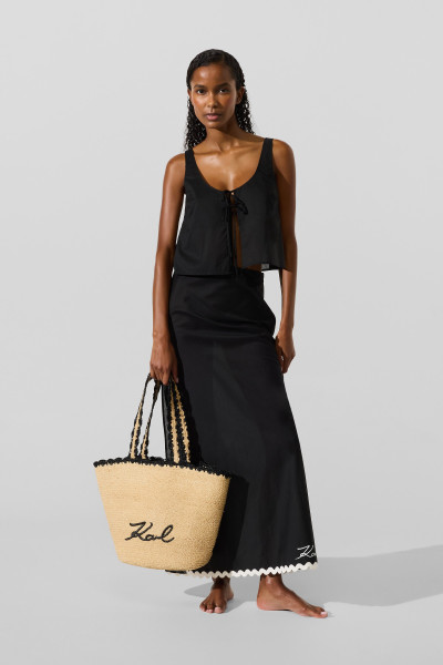 STRANDRUHA KARL LAGERFELD KARL DNA CAMI BEACH TOP - Kép 4