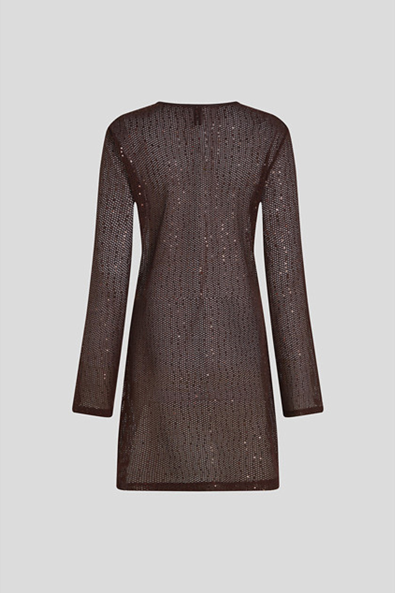 Plážové Oblečenie Karl Lagerfeld Crochet Ls Beach Dress Fudge
