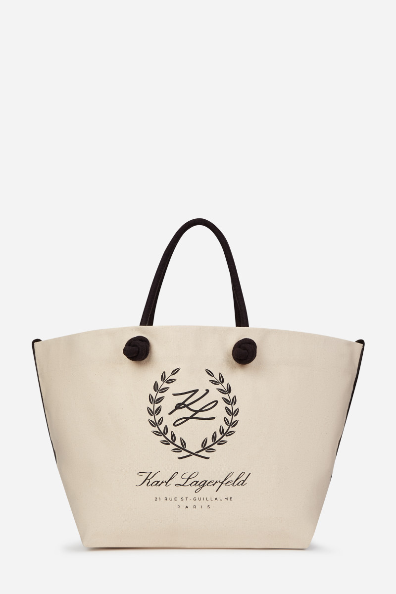 Kabelka Karl Lagerfeld K/Hotel Karl Crest Canvas Bag Natural