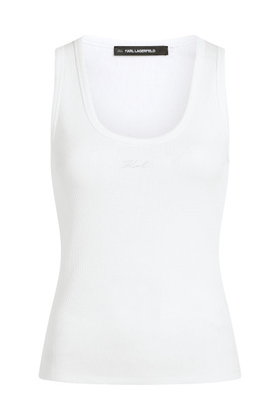 TOP KARL LAGERFELD ESSENTIAL LOGO COMMERCIAL TANK - Fotografie č. 5
