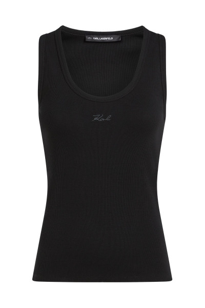TOP KARL LAGERFELD ESSENTIAL LOGO COMMERCIAL TANK - Fotografie č. 5