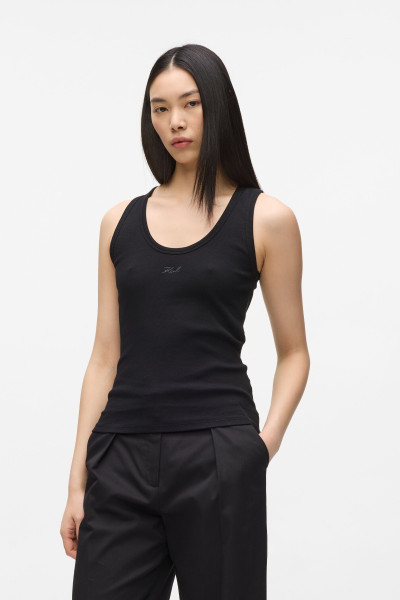 TOP KARL LAGERFELD ESSENTIAL LOGO COMMERCIAL TANK - Fotografie č. 1