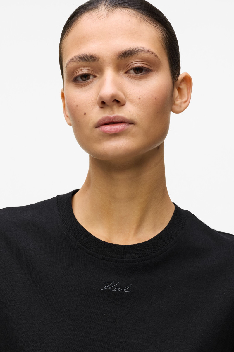 Tričko Karl Lagerfeld Essential Regular T-Shirt Black