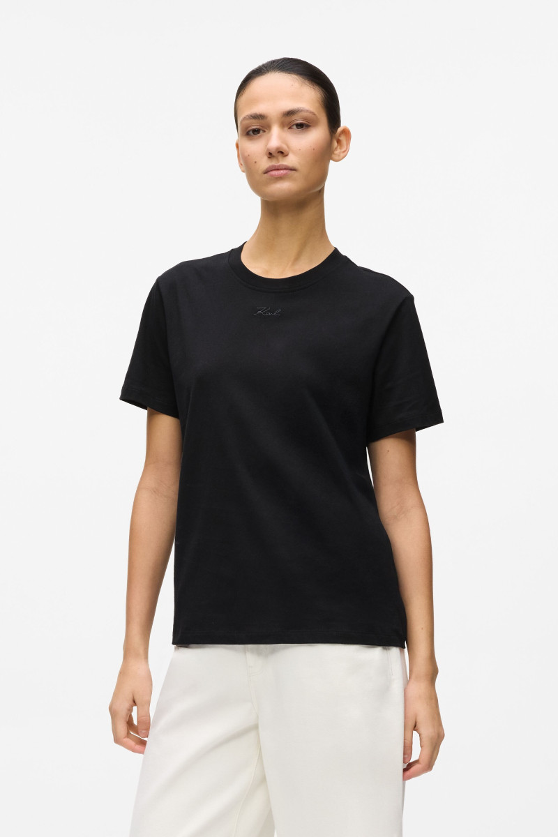Tričko Karl Lagerfeld Essential Regular T-Shirt Black
