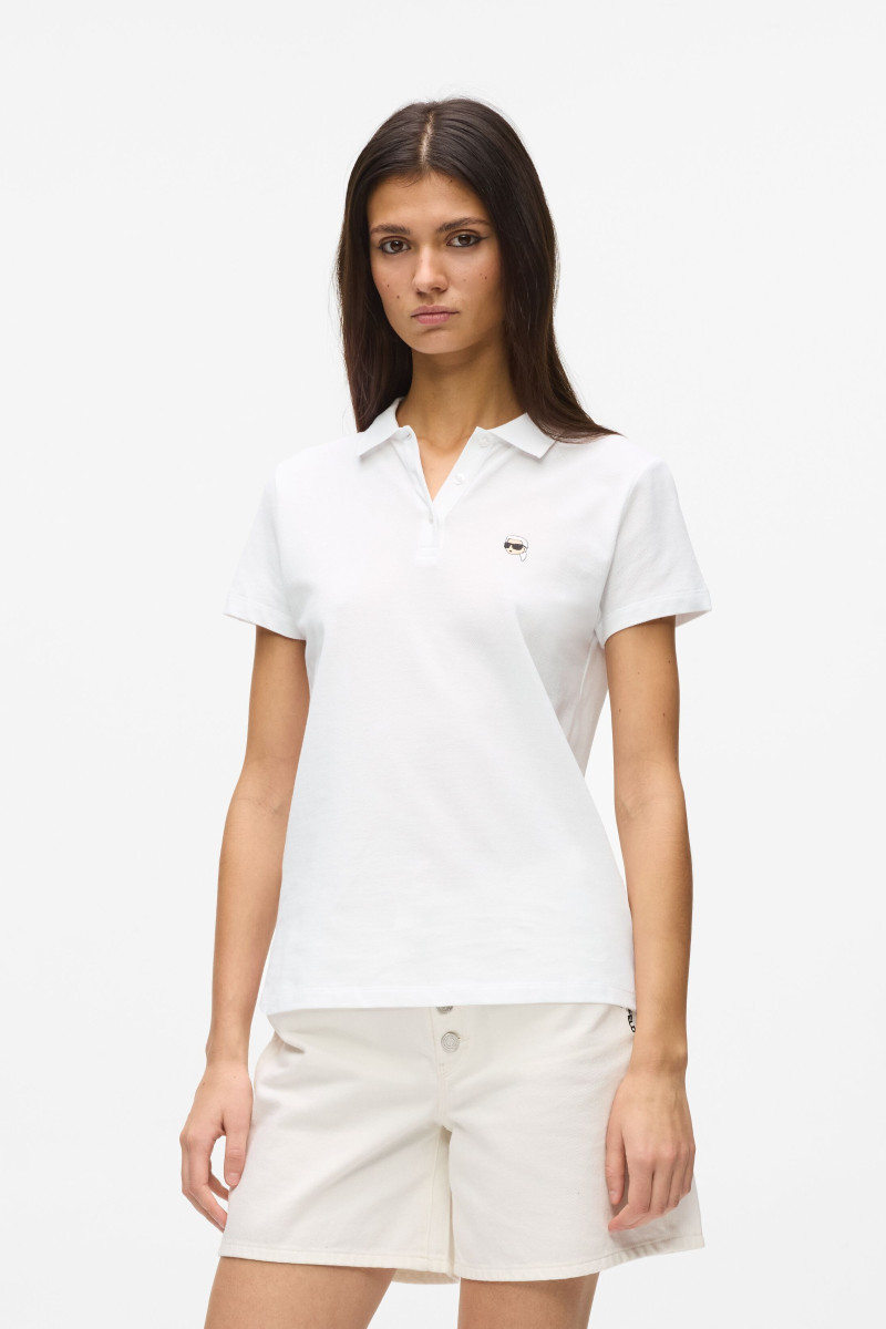 Póló Karl Lagerfeld Ikon Pique Polo White