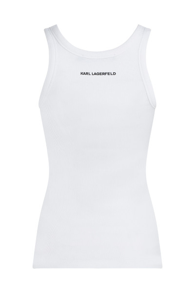 TOP KARL LAGERFELD IKON RIBBED TANK TOP - Kép 6