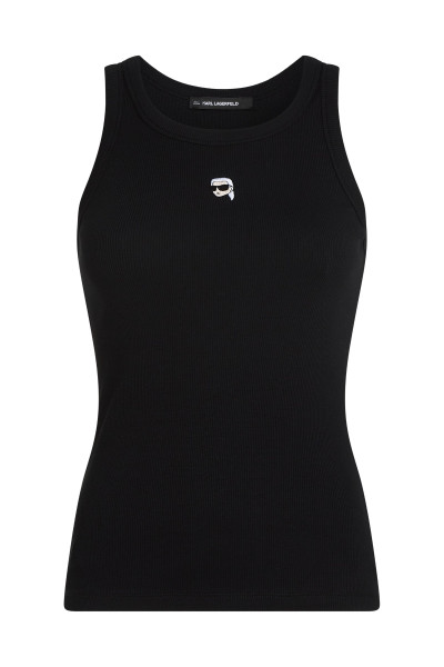 TOP KARL LAGERFELD IKON RIBBED TANK TOP - Kép 5