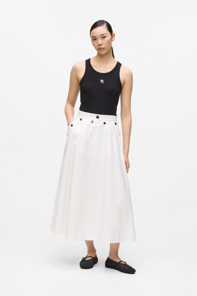TOP KARL LAGERFELD IKON RIBBED TANK TOP - Kép 2