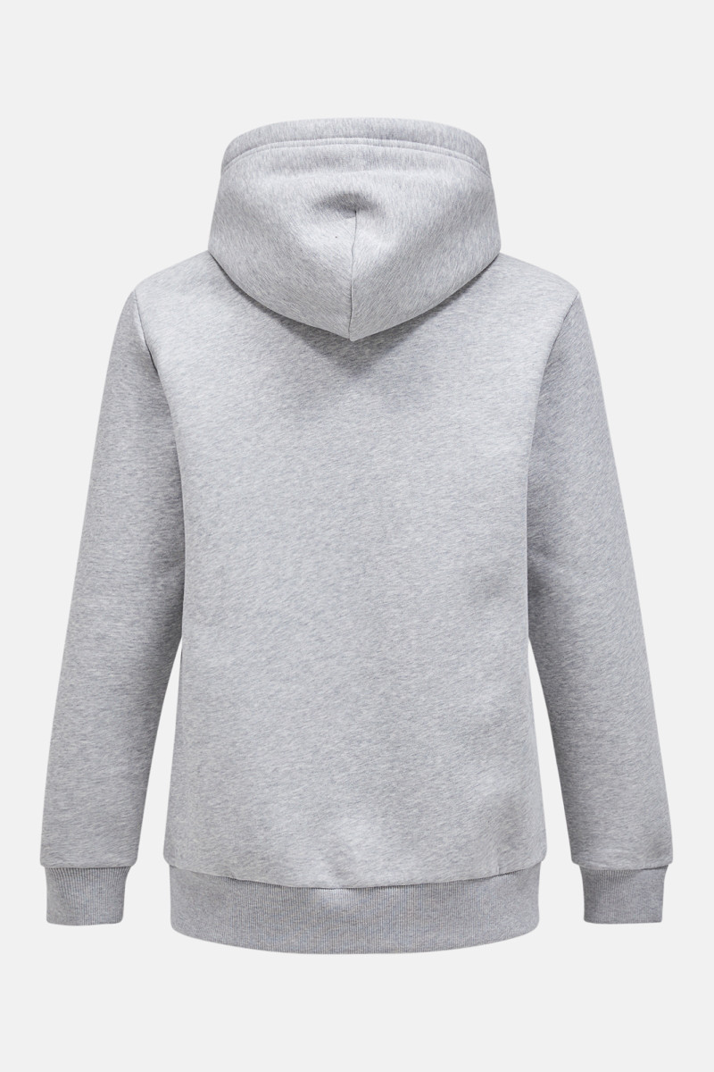 Mikina Peak Performance Original Small Logo Zip Hood Men Med Grey Melange