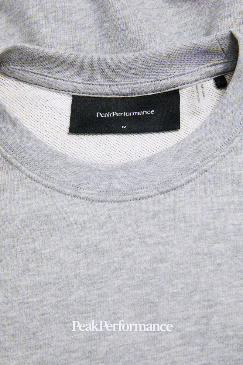 Mikina Peak Performance M Original Terry Crew Med Grey Melange