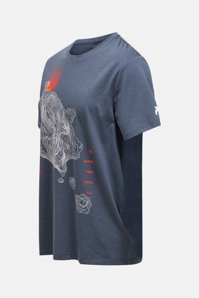 PÓLÓ PEAK PERFORMANCE M EXPLORE GRAPHIC TEE - Kép 2