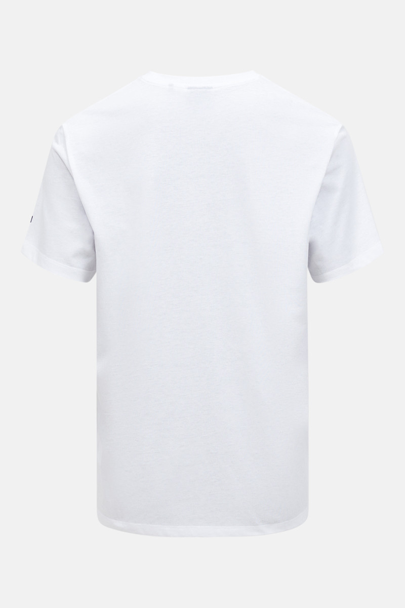 Tričko Peak Performance M Explore Graphic Tee White/Blue Shadow