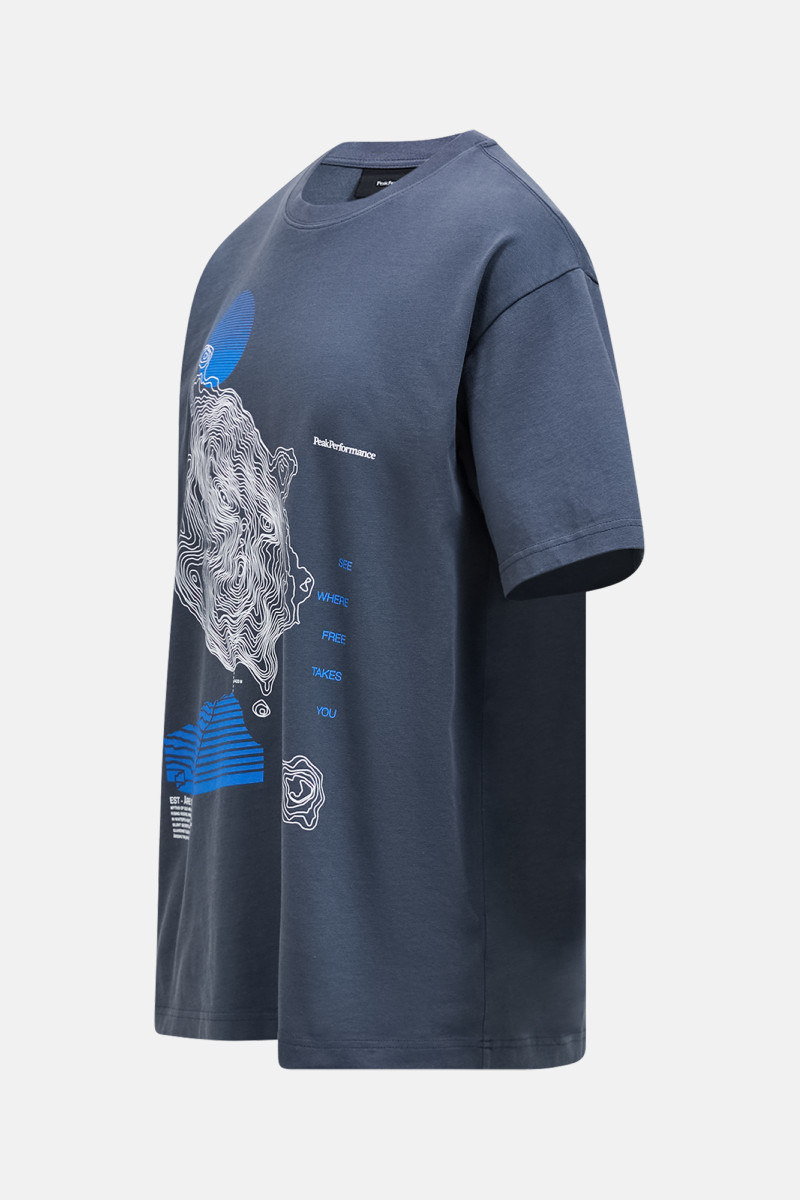 Tričko Peak Performance Graphic Tee Men Mountain Mist
