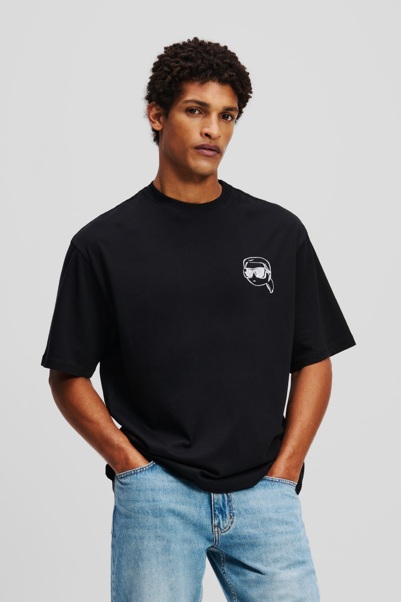 Póló Karl Lagerfeld Big Ikon T-Shirt Black