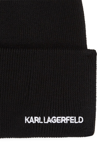 SAPKA KARL LAGERFELD IKON PIN BEANIE - Kép 4