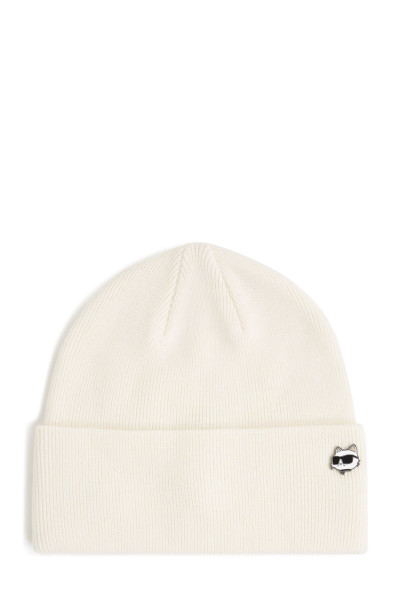 SAPKA KARL LAGERFELD IKON CHOUPETTE PIN BEANIE - Kép 1