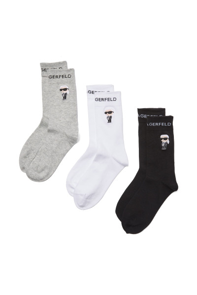 ZOKNI KARL LAGERFELD K/IKON SOCK 3P - Kép 1