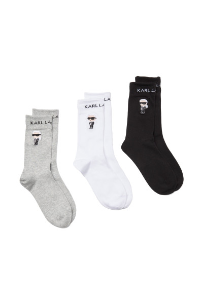 ZOKNI KARL LAGERFELD K/IKON SOCK 3P - Kép 2