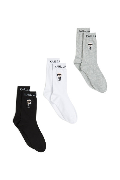 ZOKNI KARL LAGERFELD K/IKON SOCK 3PK - Kép 1