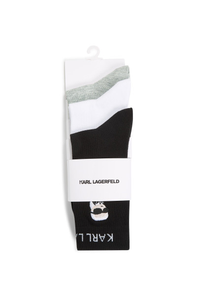 ZOKNI KARL LAGERFELD K/IKON SOCK 3PK - Kép 3